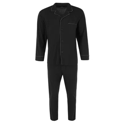 Hanes Men's Two Piece Sleep Set In Black