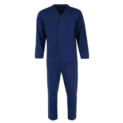 Hanes Men's Two Piece Sleep Set In Blue