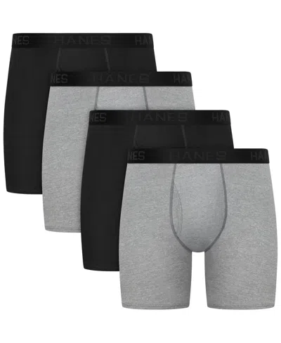 Hanes Men's Ultimate Boxer Briefs, 4-pack In Multi