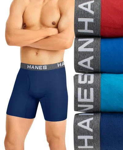 Hanes Men's Ultimate Comfortflex Fit 4-pk. Moisture-wicking Mesh Boxer Briefs In Red