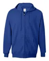 Hanes Men's Ultimate Cotton Full-zip Hooded Sweatshirt In Blue