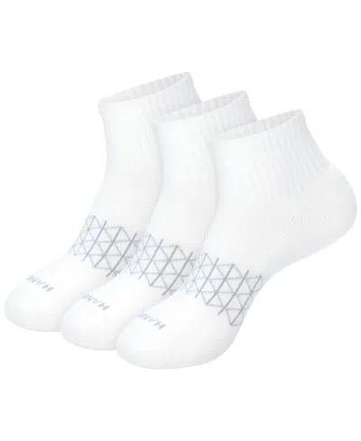 Hanes Men's Ultimate Crew Socks, 3-pack In White