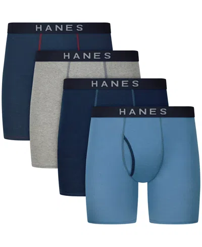 Hanes Men's Ultimate Ringer Boxer Briefs, 4-pack In Multi