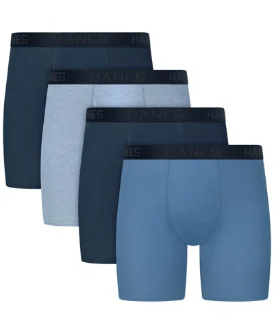 Hanes Men's Ultimate Solid Boxer Briefs, 4-pack In Multi