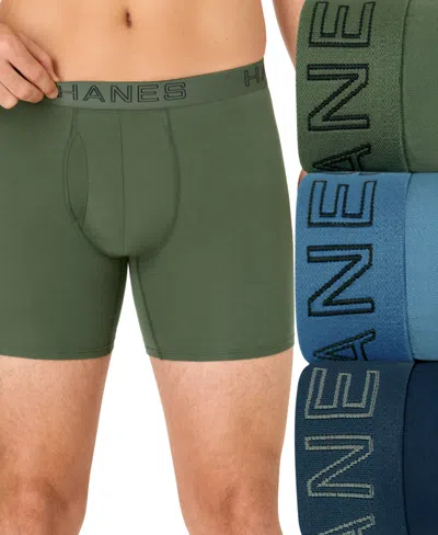 Hanes Men's Ultimate Stretch Boxer Briefs, 3-pack In Multi