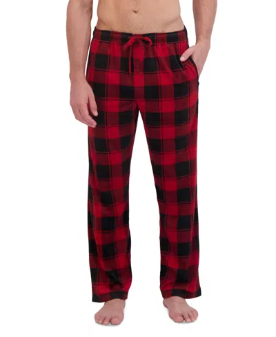Hanes Men's Ultra Soft Plaid Brushed Fleece Pajama Pants In Red Buffal