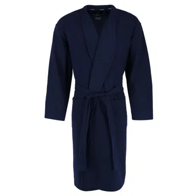 Hanes Men's Waffle Knit Robe In Blue
