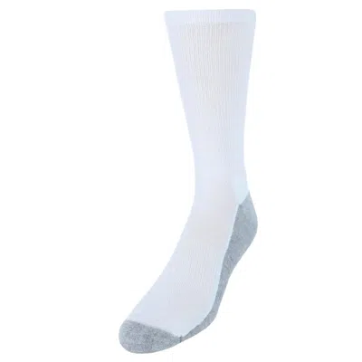 Hanes Men's X-temp Big And Tall Crew Socks (pack Of 12) In White
