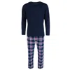 Hanes Mens Big & Tall Cotton Long Sleeve Shirt And Flannel Pajama Pants In Multi