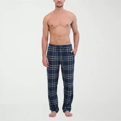 Hanes Mens Flannel Pajama Pants In Blue