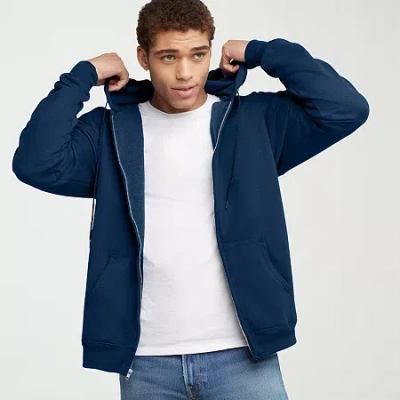 Hanes Mens Long Sleeve Hoodie In Blue