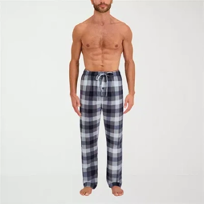 Hanes Mens Microfleece Pajama Pants In Blue