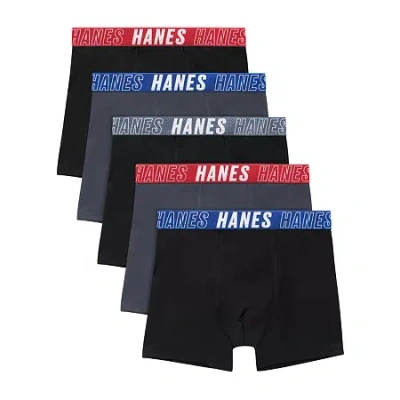 Hanes Moves Little & Big Kid Boys 5 Pack Boxer Briefs Bux92b In Multi