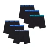Hanes Moves Stretch Bonus Pack Little & Big Kid Boys 6 Pack Boxer Briefs Bu9xb6 In Black