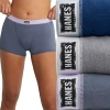 Hanes Originals Ultimate Womens Boxer Briefs 3 Pack In Blue