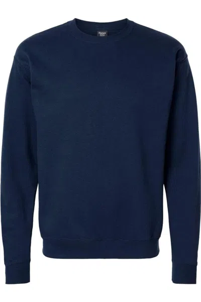 Hanes Perfect Fleece Crewneck Sweatshirt In Blue