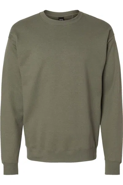 Hanes Perfect Fleece Crewneck Sweatshirt In Green