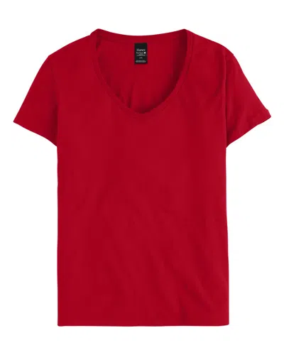 Hanes Perfect-t Women's V-neck T-shirt In Silver