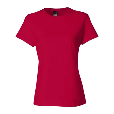 Hanes Perfect-t Womens T-shirt In Red