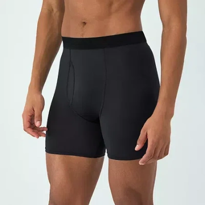 Hanes Performance Stretch Mens 4 Pack Boxer Briefs Jpsjv4 In Black