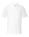 Hanes Piqué Polo In White