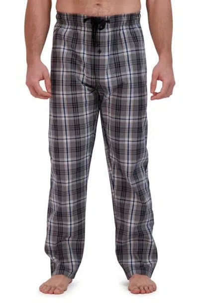 Hanes Plaid Woven Sleep Pants In Black Plaid