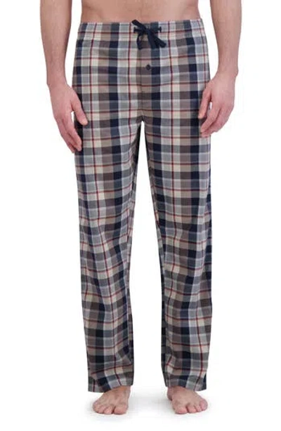 Hanes Plaid Woven Sleep Pants In Brown Plaid