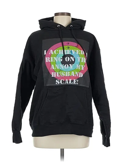 Pre-owned Hanes Pullover Hoodie In Black