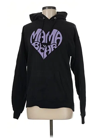 Pre-owned Hanes Pullover Hoodie In Black