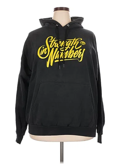 Pre-owned Hanes Pullover Hoodie In Black