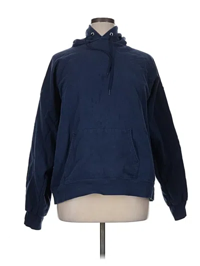 Pre-owned Hanes Pullover Hoodie In Blue