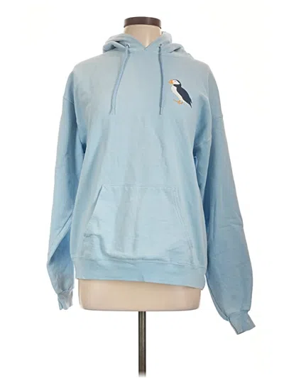 Pre-owned Hanes Pullover Hoodie In Blue