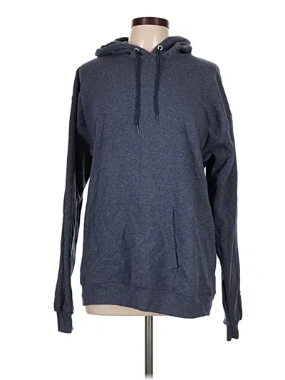 Pre-owned Hanes Pullover Hoodie In Blue