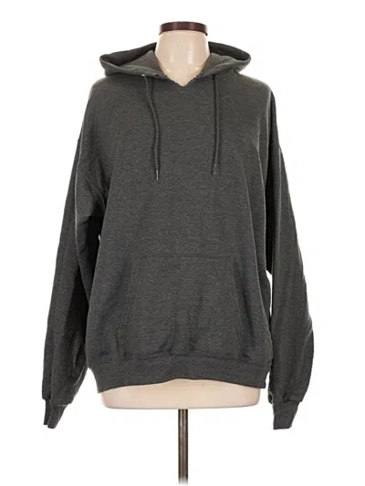 Pre-owned Hanes Pullover Hoodie In Gray
