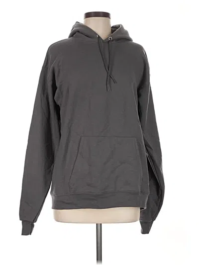 Pre-owned Hanes Pullover Hoodie In Gray
