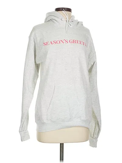 Pre-owned Hanes Pullover Hoodie In Silver