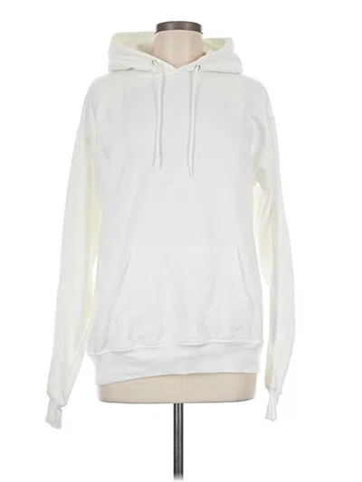 Pre-owned Hanes Pullover Hoodie In White