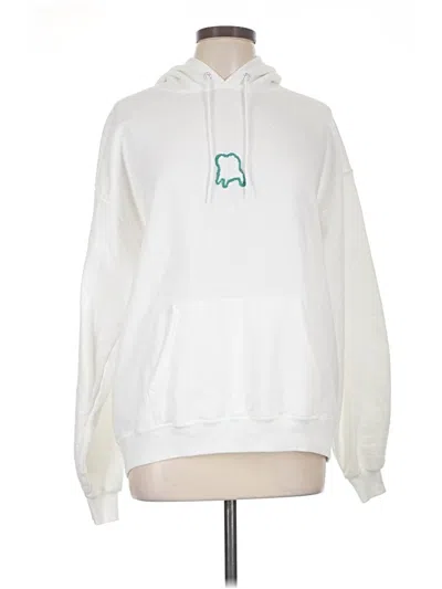 Pre-owned Hanes Pullover Hoodie In White