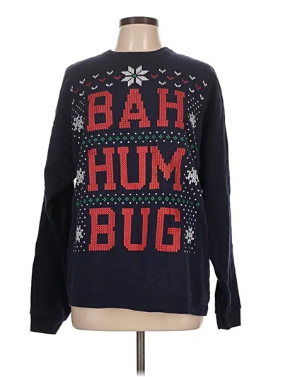 Pre-owned Hanes Pullover Sweater In Blue