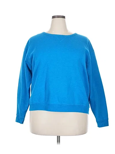 Pre-owned Hanes Pullover Sweater In Blue