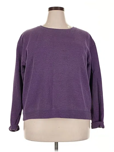 Pre-owned Hanes Pullover Sweater In Purple