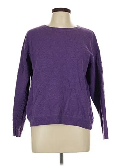 Pre-owned Hanes Pullover Sweater In Purple