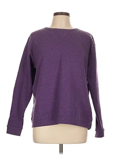 Pre-owned Hanes Pullover Sweater In Purple