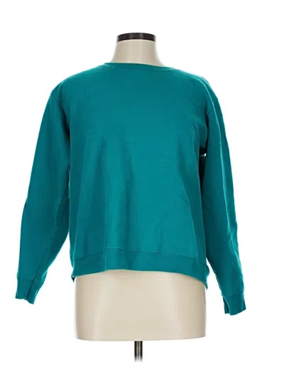Pre-owned Hanes Pullover Sweater In Teal
