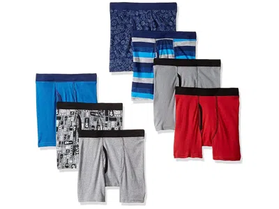 Hanes Kids' Red Label Comfortsoft Dyed Boxer Brief (b75pw7) Men's Underwear Assorted: Large In Multi