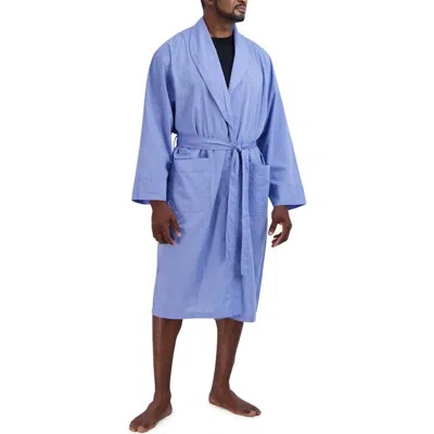 Hanes Shawl Collar Robe In Blue