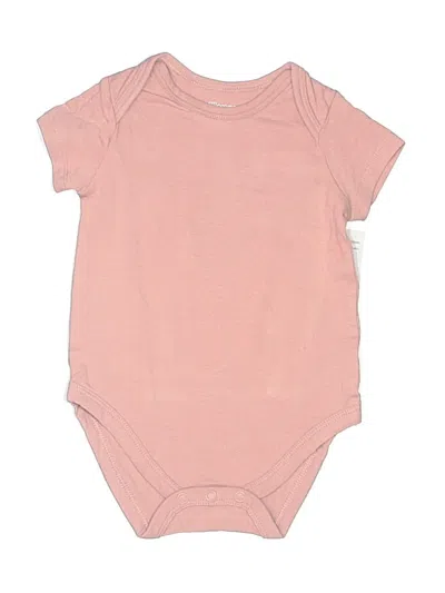 Pre-owned Hanes Babies' Short Sleeve Onesie In Pink