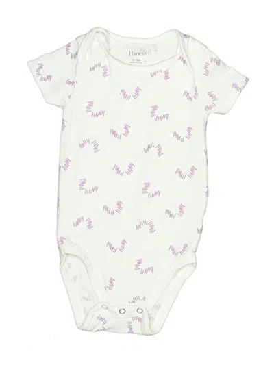 Pre-owned Hanes Kids' Short Sleeve Onesie In Purple