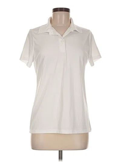 Pre-owned Hanes Short Sleeve Polo Shirt In Ivory