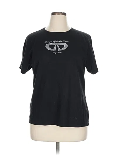 Pre-owned Hanes Short Sleeve T-shirt In Black